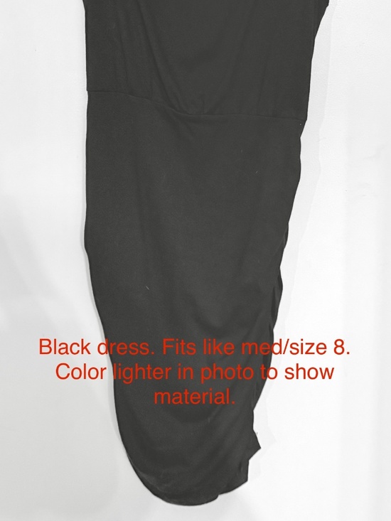 Little Black Dress, asymmetrical shoulders - Picture 2 of 2